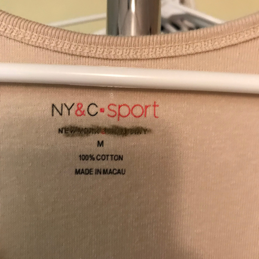 2 NY&C Sport tees beige and white size medium - Picture 7 of 11
